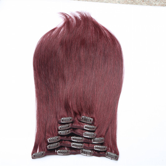 wholesale best remy hair extension clip on raw clip in hair extensions HN212